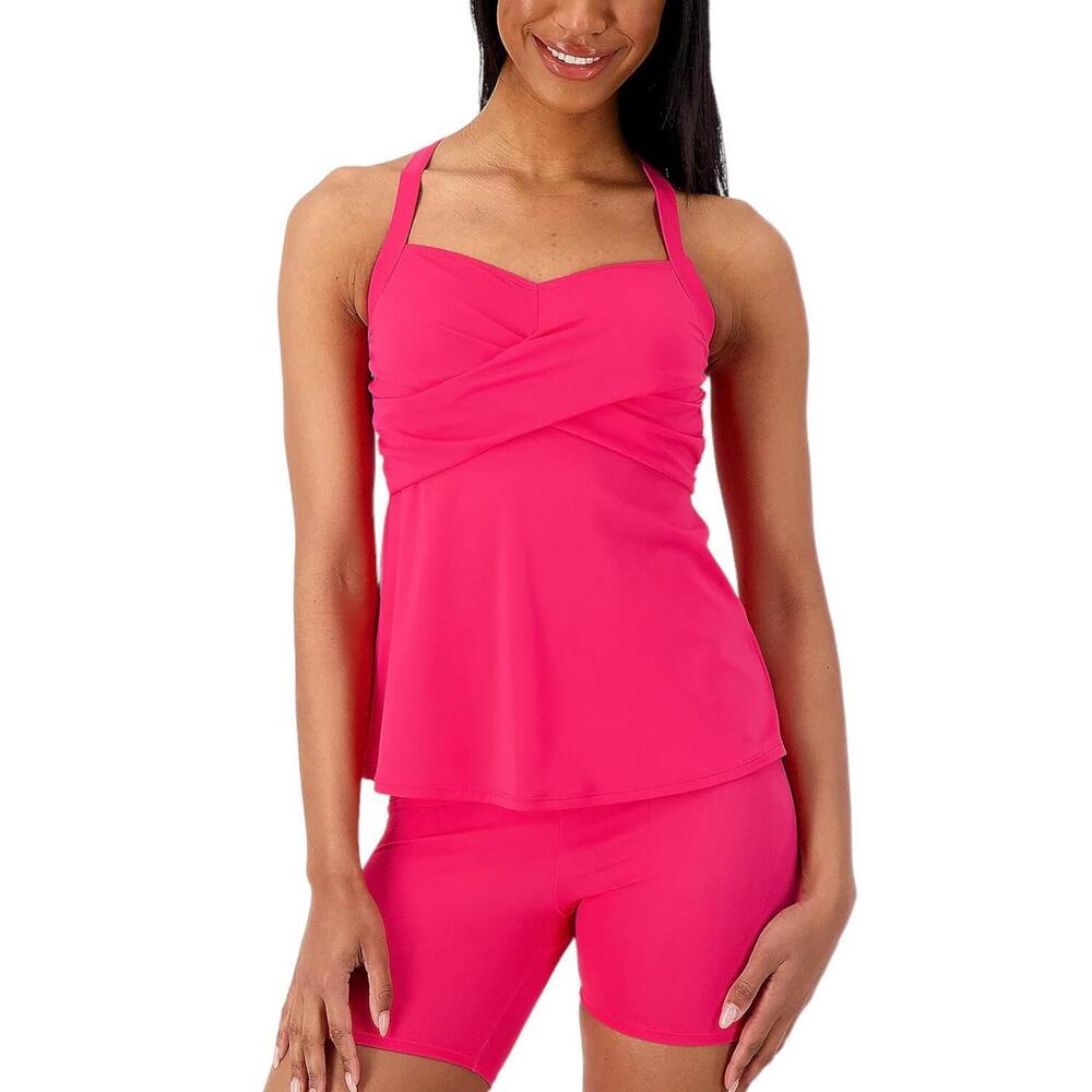 AmberNoon II by Dr. Erum Ilyas UPF 50 Tankini w/ Bike Short Pink - Regular